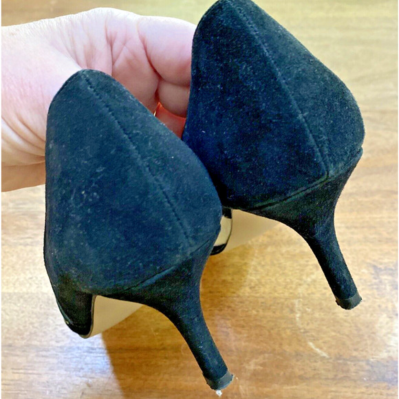 Sole Society Jenn Sexy Black Faux Suede D’Orsay High Heels Dressy Shoes US 9.5M - Picture 6 of 9